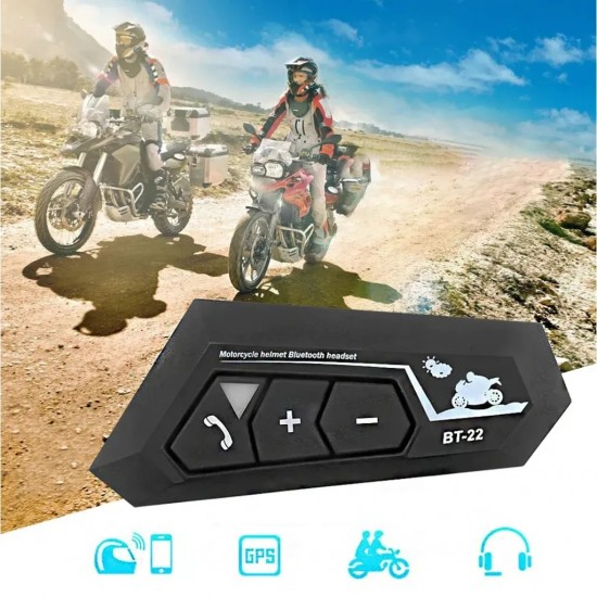 Bt-22 motosiklet bluetooth 5.0 kablosuz interkom kask kulaklık